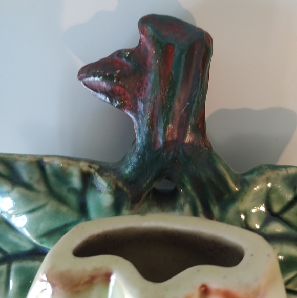 McCoy Pottery Vintage Banana Planter Floral Wall Pocket 1950s - Picture 2 of 9